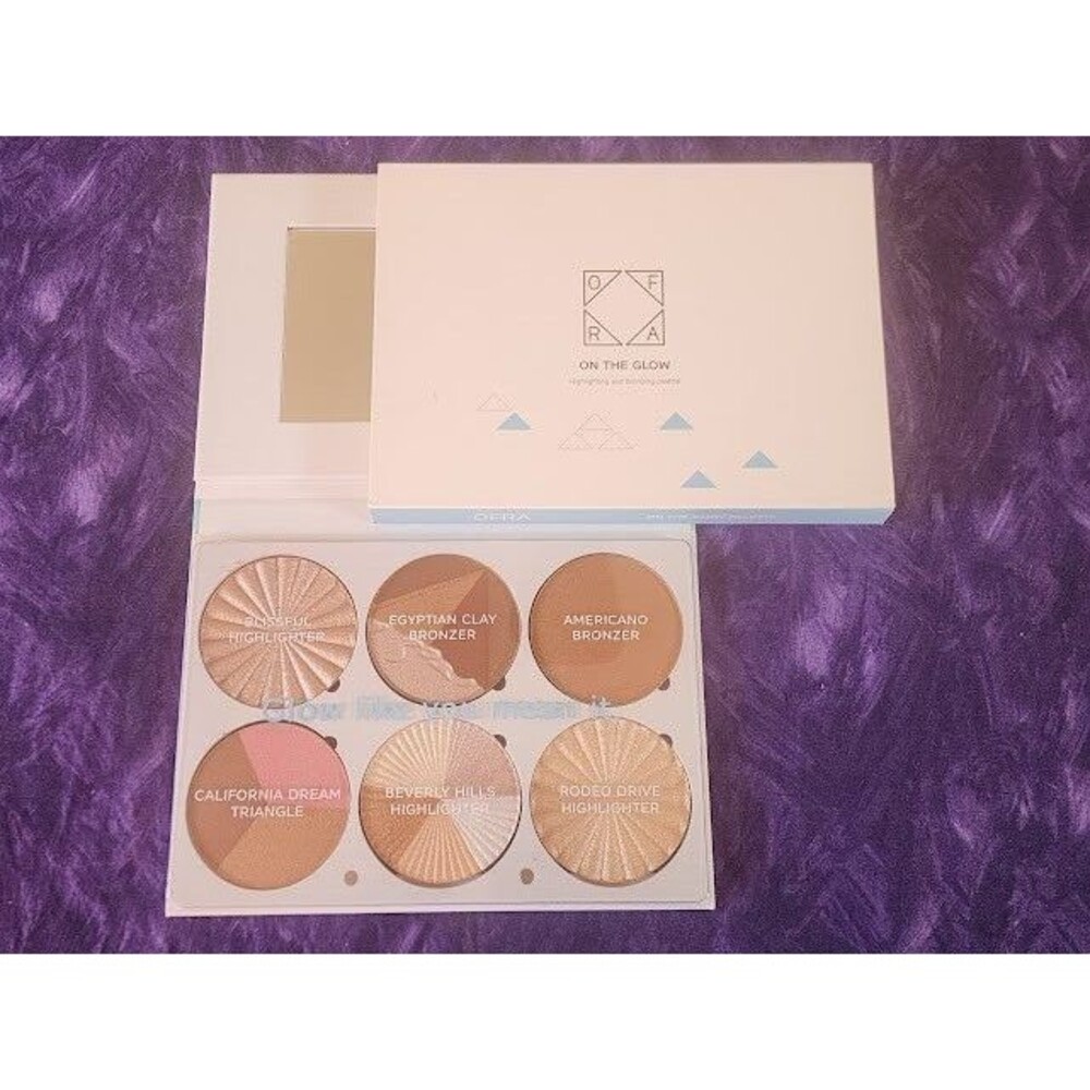 OFRA Cosmetics On the Glow Pro Palette Highlighter Bronzer 6 Pan Powder Shades